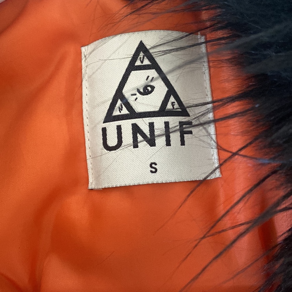 Unif Green Aviator Style Jacket, Size Small - image 2